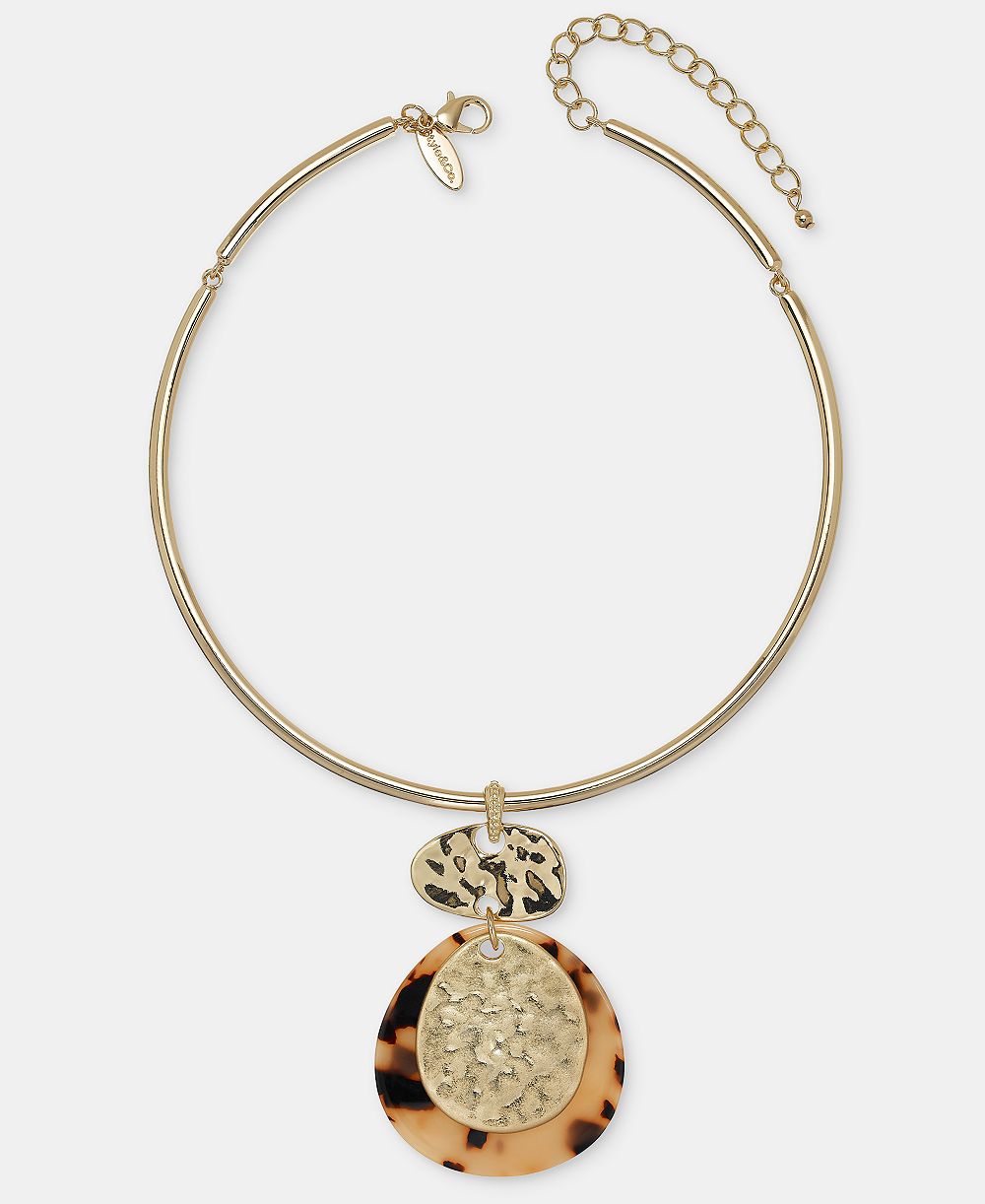Подвеска Style & Co Tortoise-Shell Disc Collar