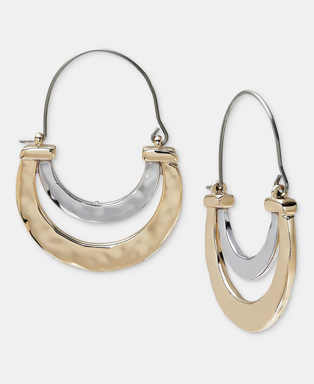 Style & Co Double-Row Half Hoop Earrings, Macy's Exclusive