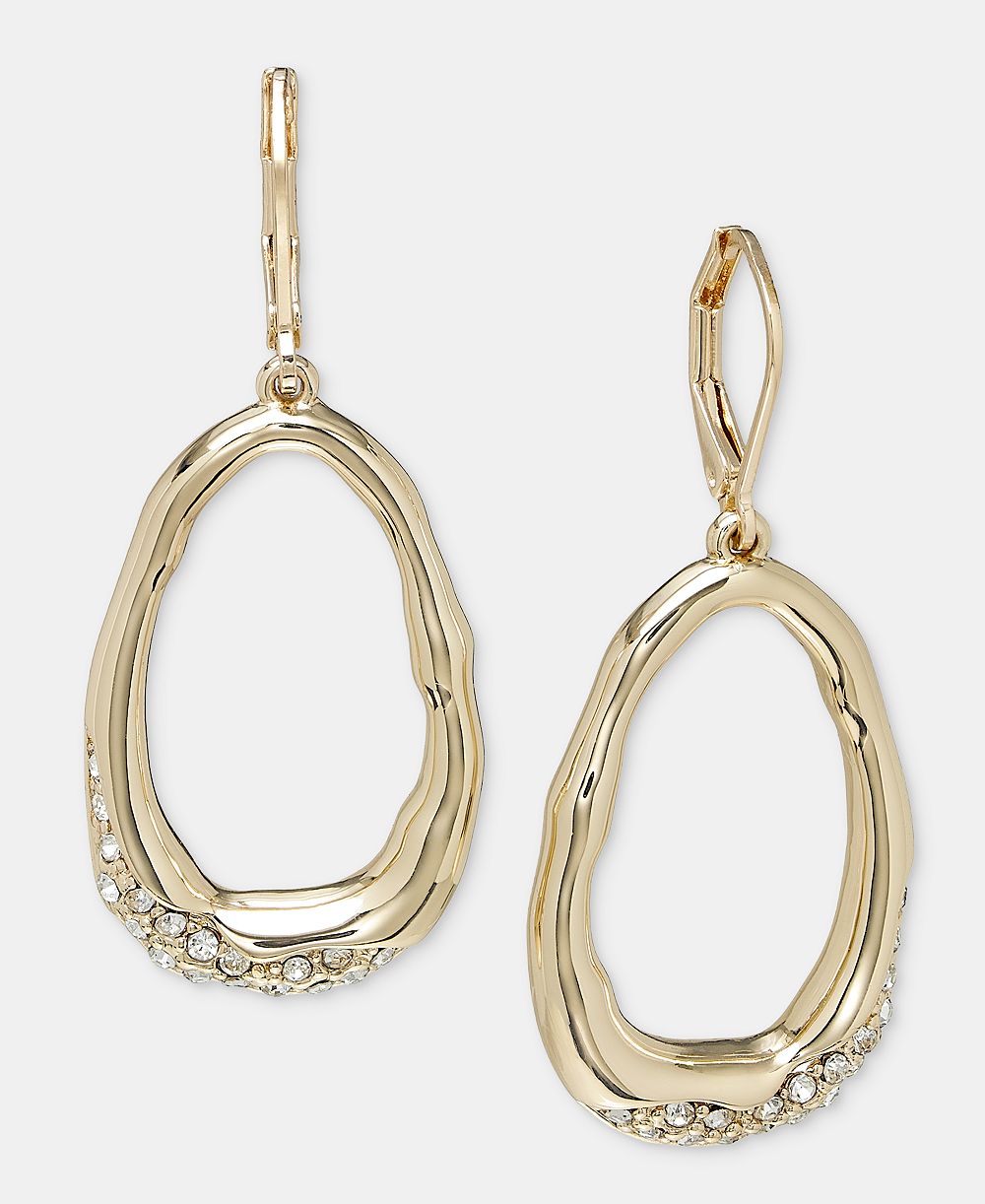 Серьги Style & Co Glass Crystal Oval Drop