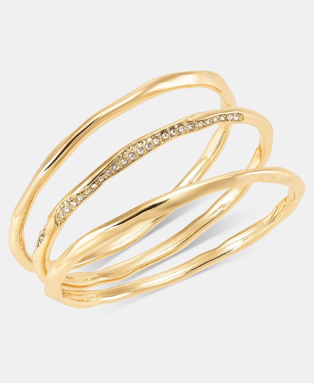 Style & Co Glass Crystal Triple Bangle Bracelet, Macy's Exclusive