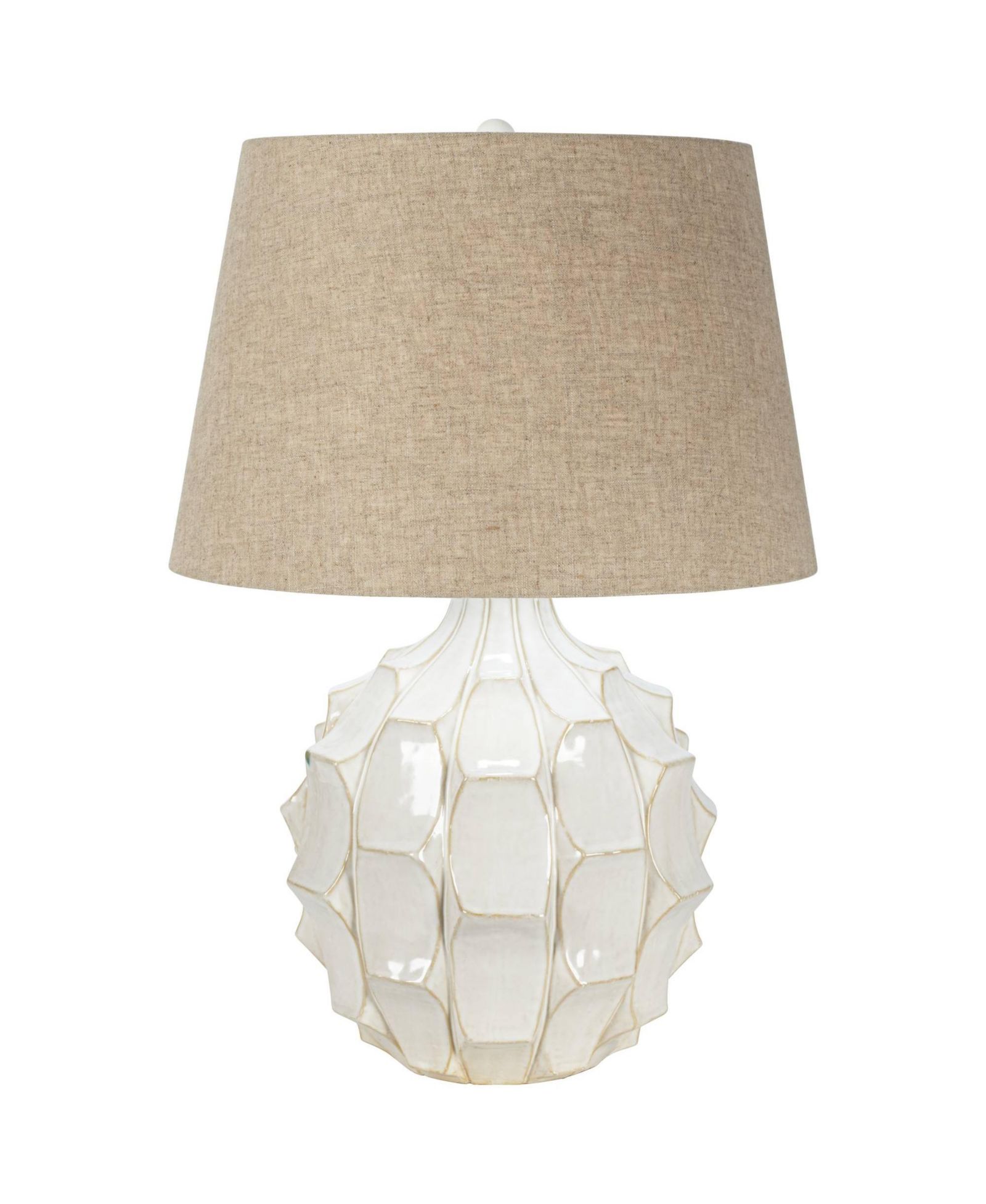 Настольная лампа Possini Euro Design Mid-Century Modern с USB Charging Port 26.5" Linen Drum Shade для гостиной и спальни
