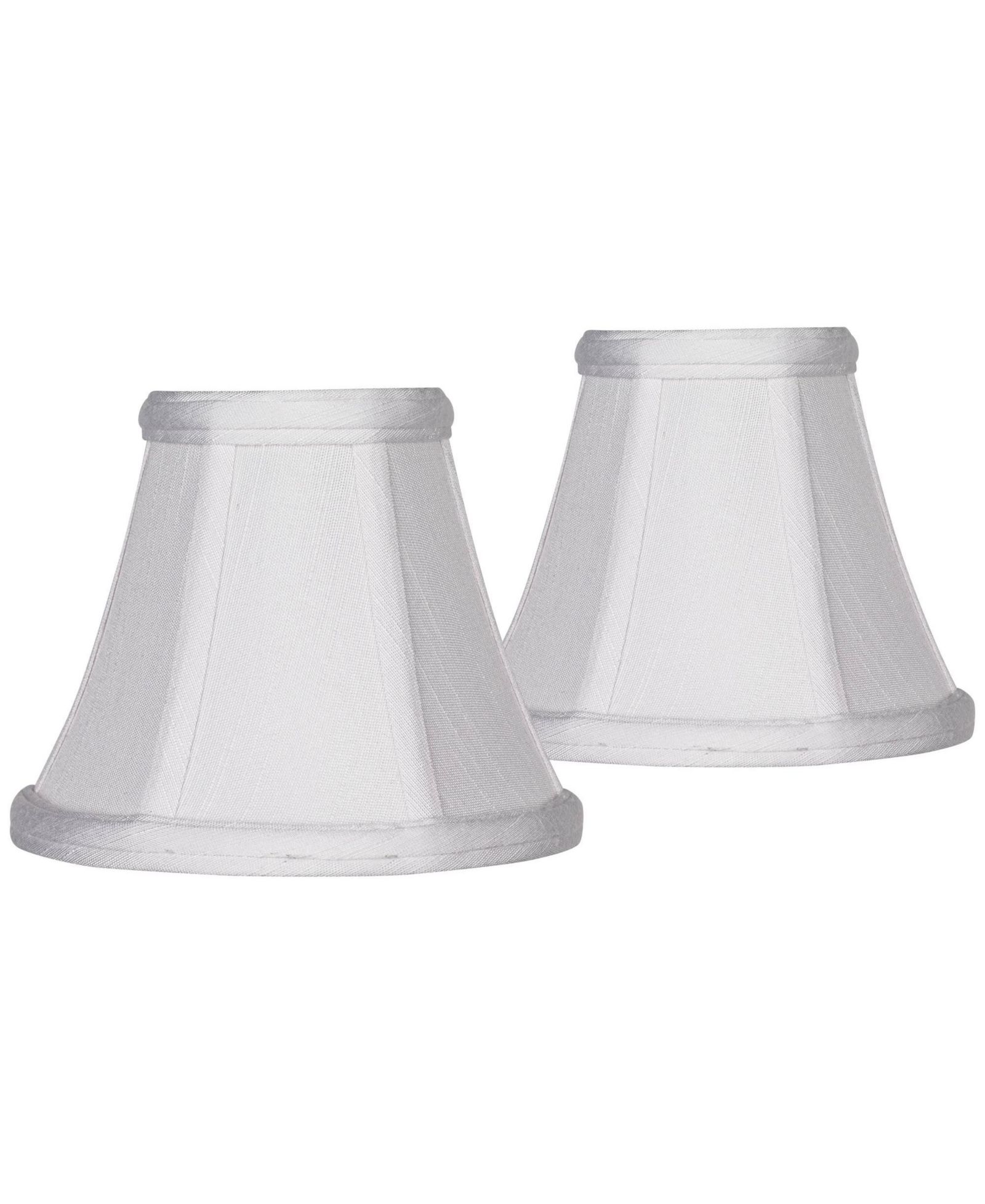 Springcrest Imperial Shade Set of 2 Empire Lamp Shades Fabric Small 3" Top x 6" Bottom x 5" High Candelabra Clip-On Fitting