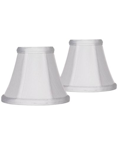 Springcrest Imperial Shade Set of 2 Empire Lamp Shades Fabric Small 3" Top x 6" Bottom x 5" High Candelabra Clip-On Fitting