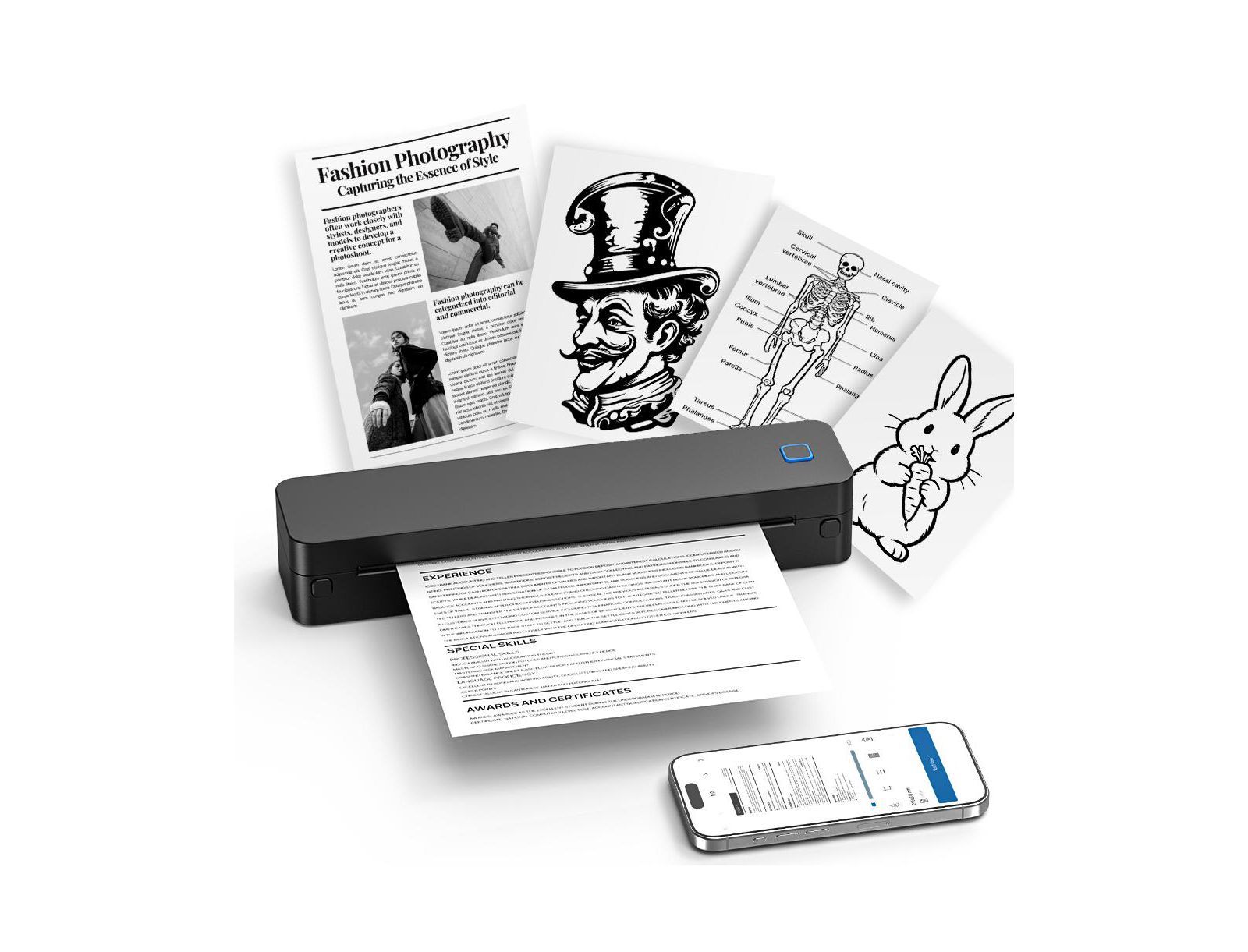 SWIFINT D830 Inkless Thermal Portable Wireless Printer