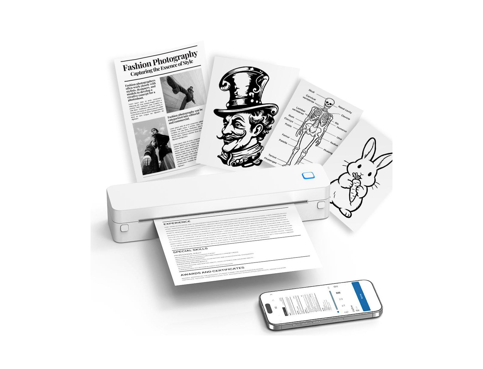 Портативный термопринтер SWIFINT A4 Wireless Bluetooth Inkless