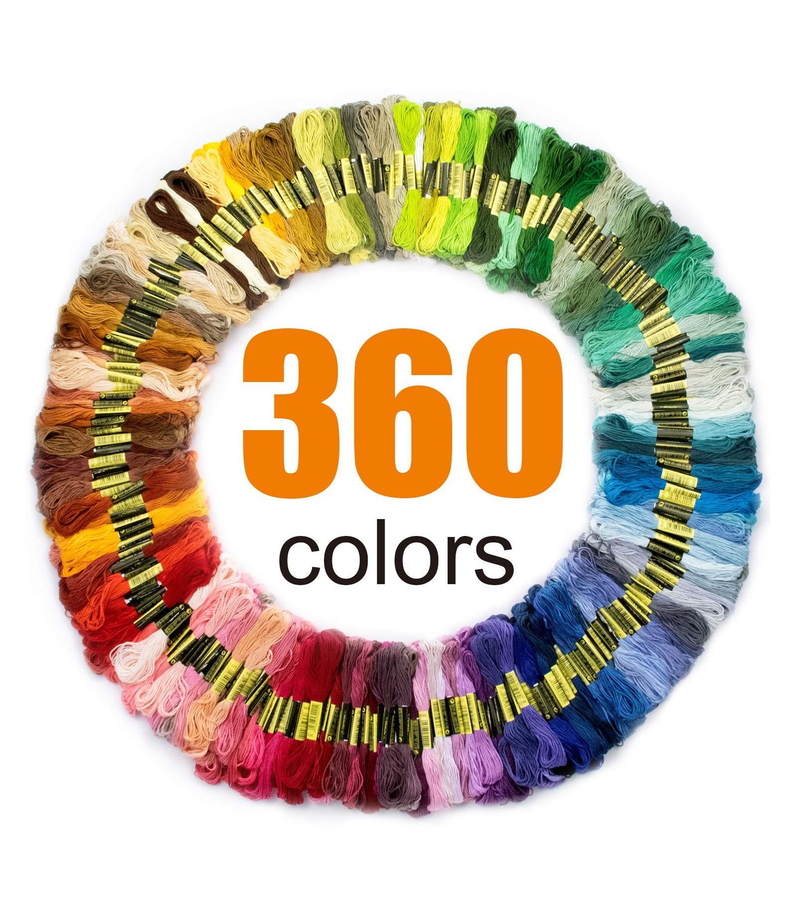 GNUADZ 360 Colors Embroidery Thread Floss Friendship Bracelet String Cross Stitch Cotton Yarn Crochet Craft Supplies