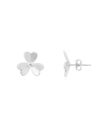 The Lovery Серьги-гвоздики Clover Petal CZ Sterling Silver