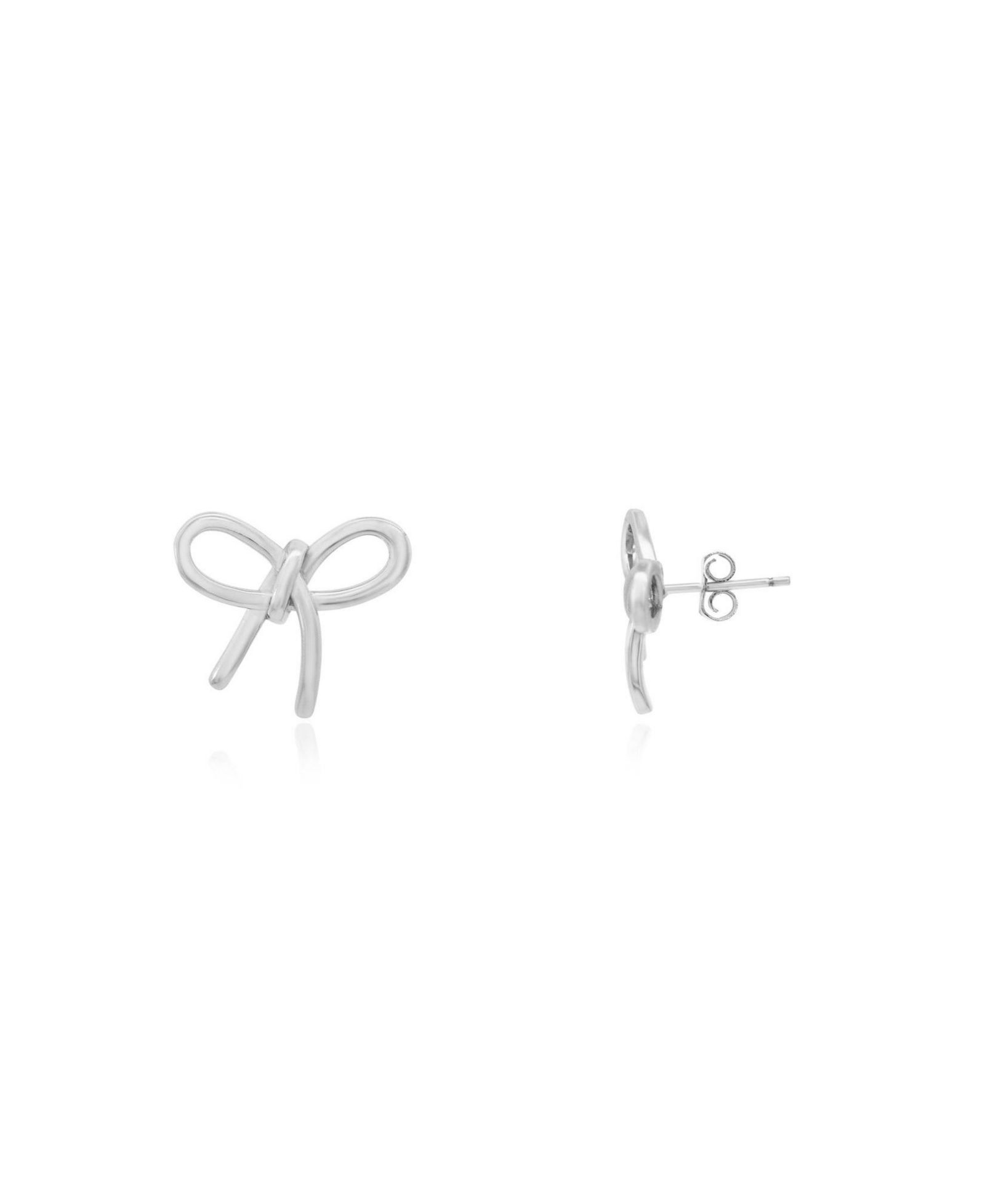 The Lovery Loopy Bow Stud Earrings Sterling Silver