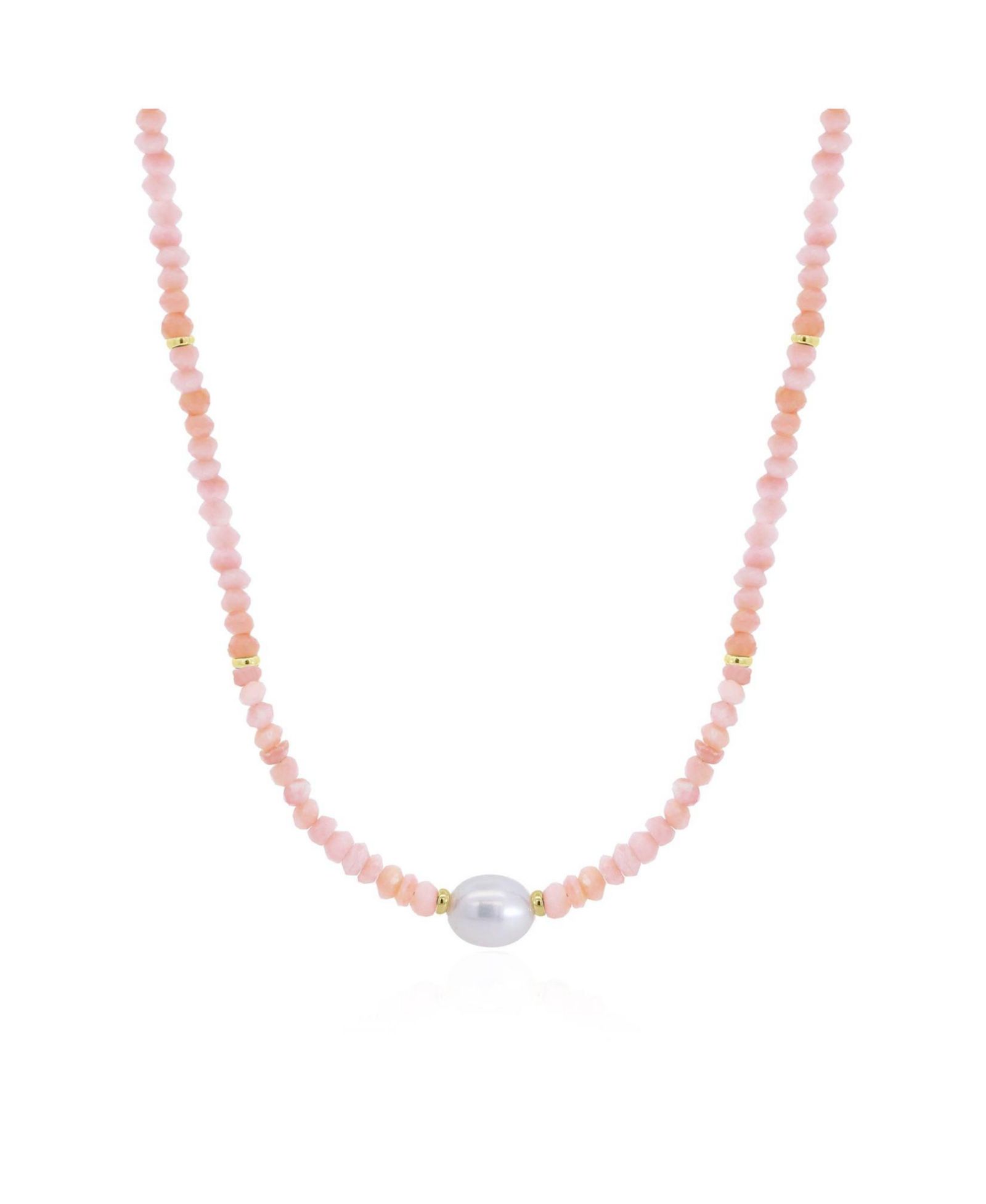 Ожерелье The Lovery Pink Opal Bead Pearl 14K Yellow Gold