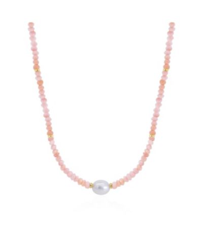 Ожерелье The Lovery Pink Opal Bead Pearl 14K Yellow Gold