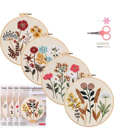 набор для вышивания GNUADZ floral embroidery kit