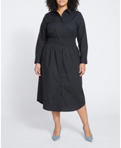 Universal Standard Plus Size Hamptons Smocked Shirtdress