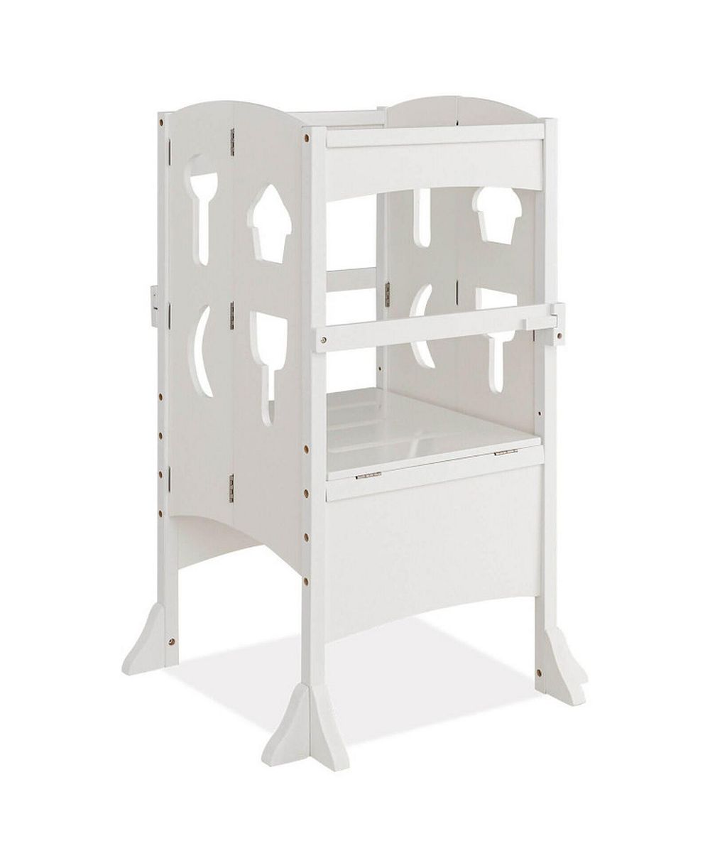 GOUUN Kids Folding Kitchen Step Stool 3-10 with Safety Rails