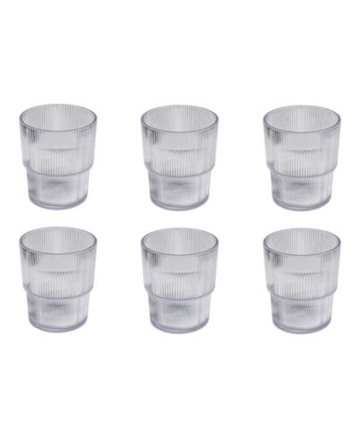 Набор стаканов Abode Homewares Fine Ribbed Acrylic, 6 шт