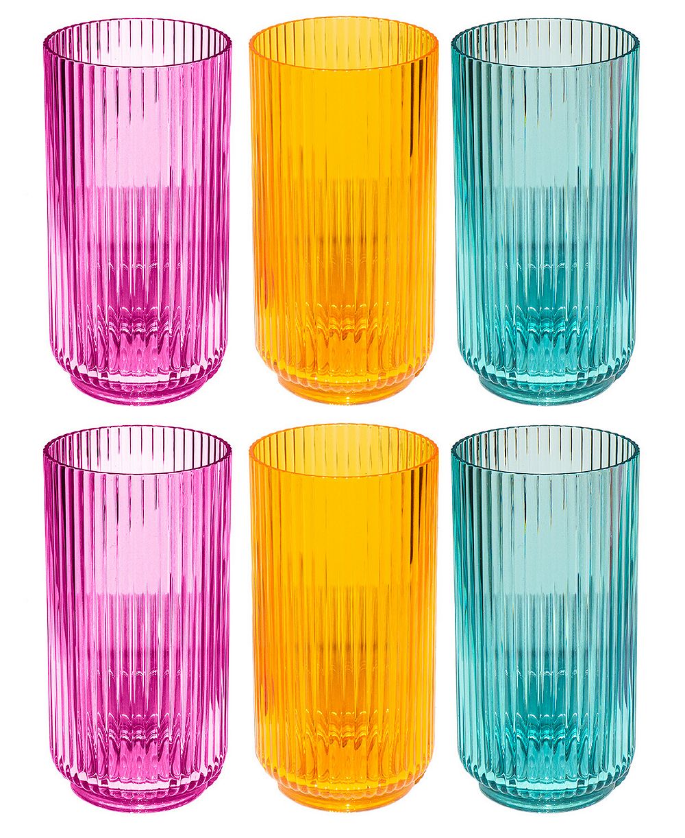 Abode Homewares Mesa Acrylic Drinking Glasses, Set of 6