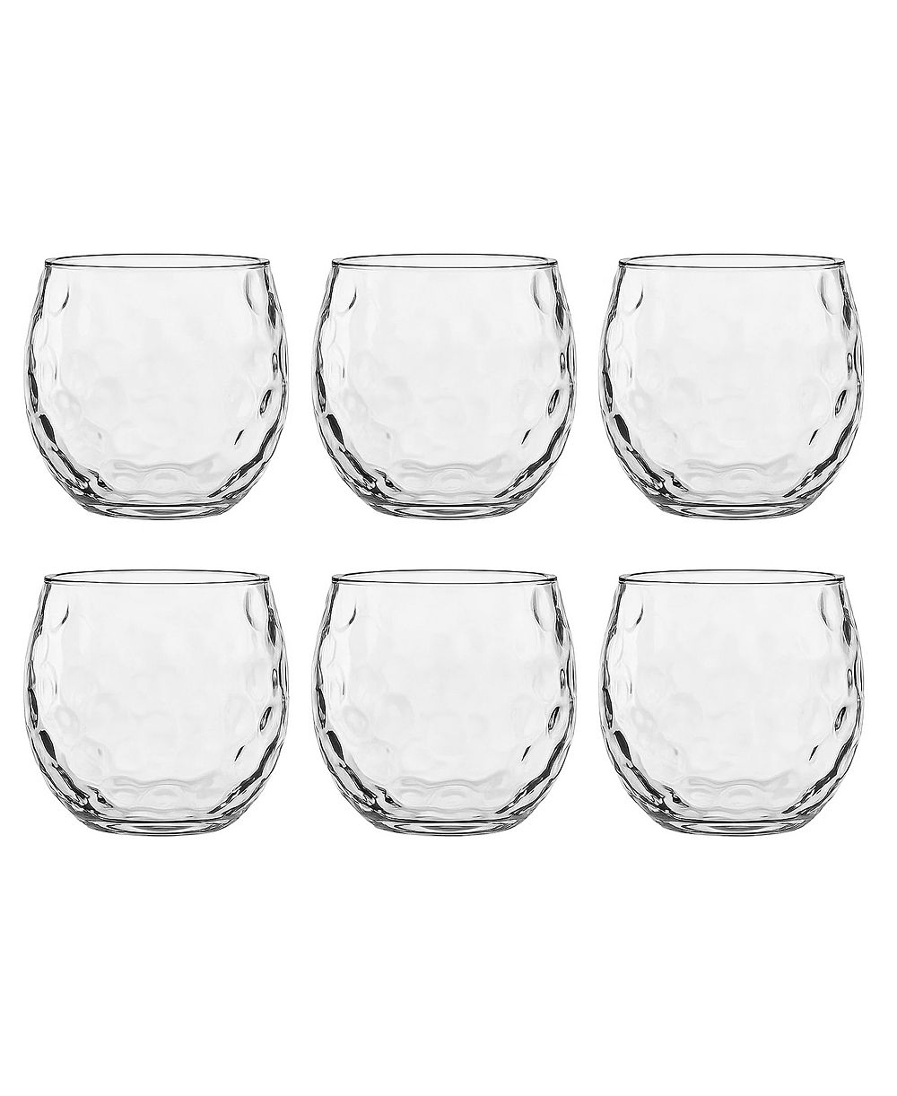 Abode Homewares Chill Acrylic Roly Stemless Wine Glasses, Set of 6