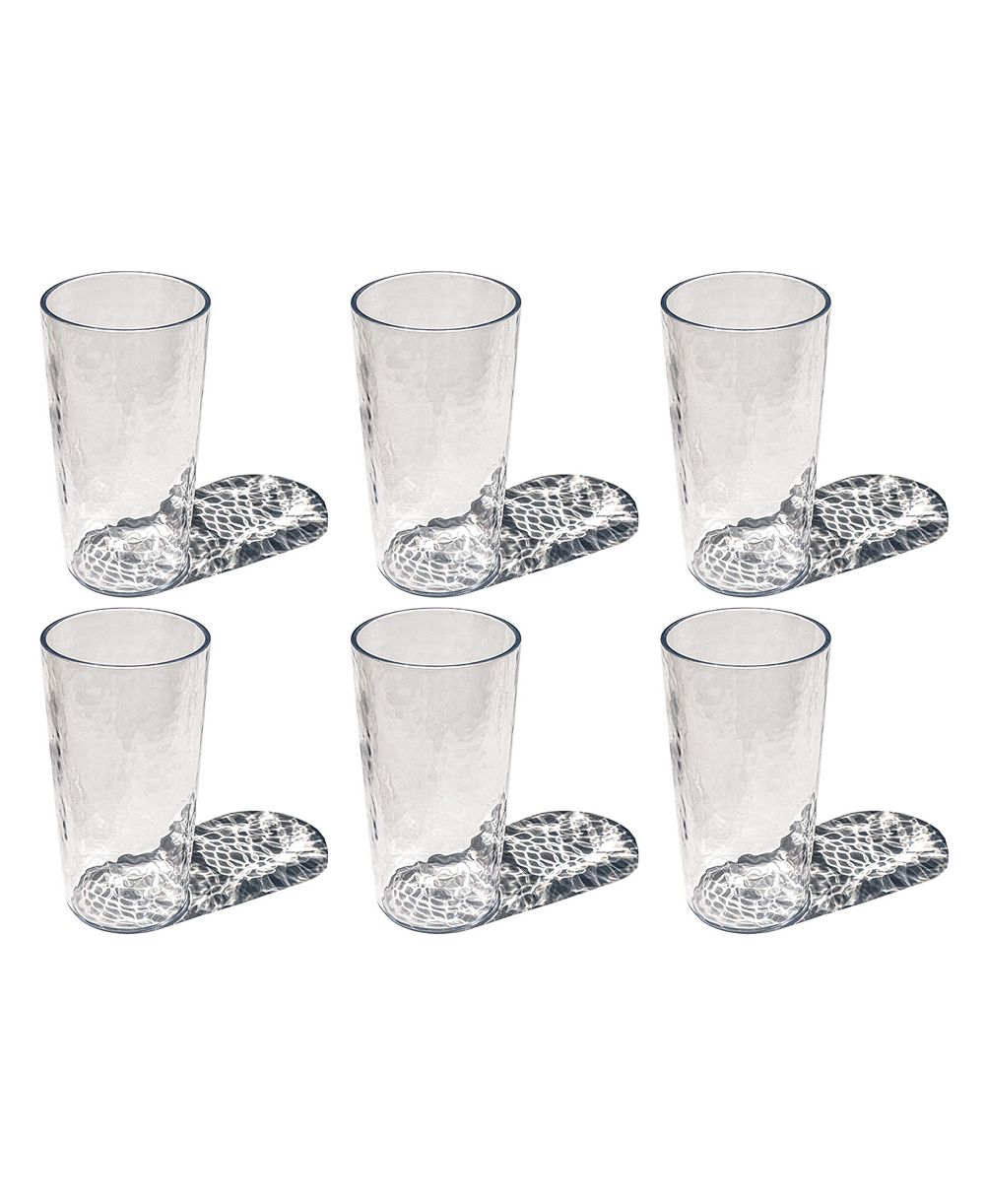 Abode Homewares стаканы для питья из акрила Hammered Rustic, набор 6 шт.