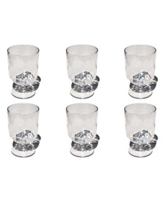 Abode Homewares набор из 6 бокалов для вина без ножки, Hammered Rustic Acrylic