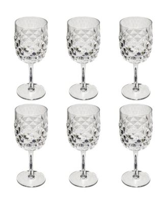Набор бокалов для вина Abode Homewares Diamond Cut Acrylic 6 шт