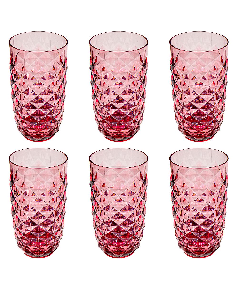 Набор стаканов Abode Homewares Diamond Cut Acrylic, 6 шт