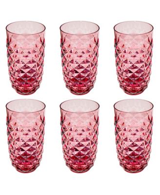 Набор стаканов Abode Homewares Diamond Cut Acrylic, 6 шт