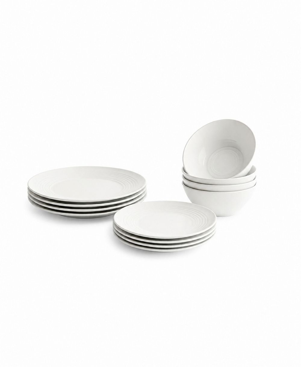 Abode Homewares Набор столовой посуды Barro NewWave из меламина, 12 предметов, на 4 персоны