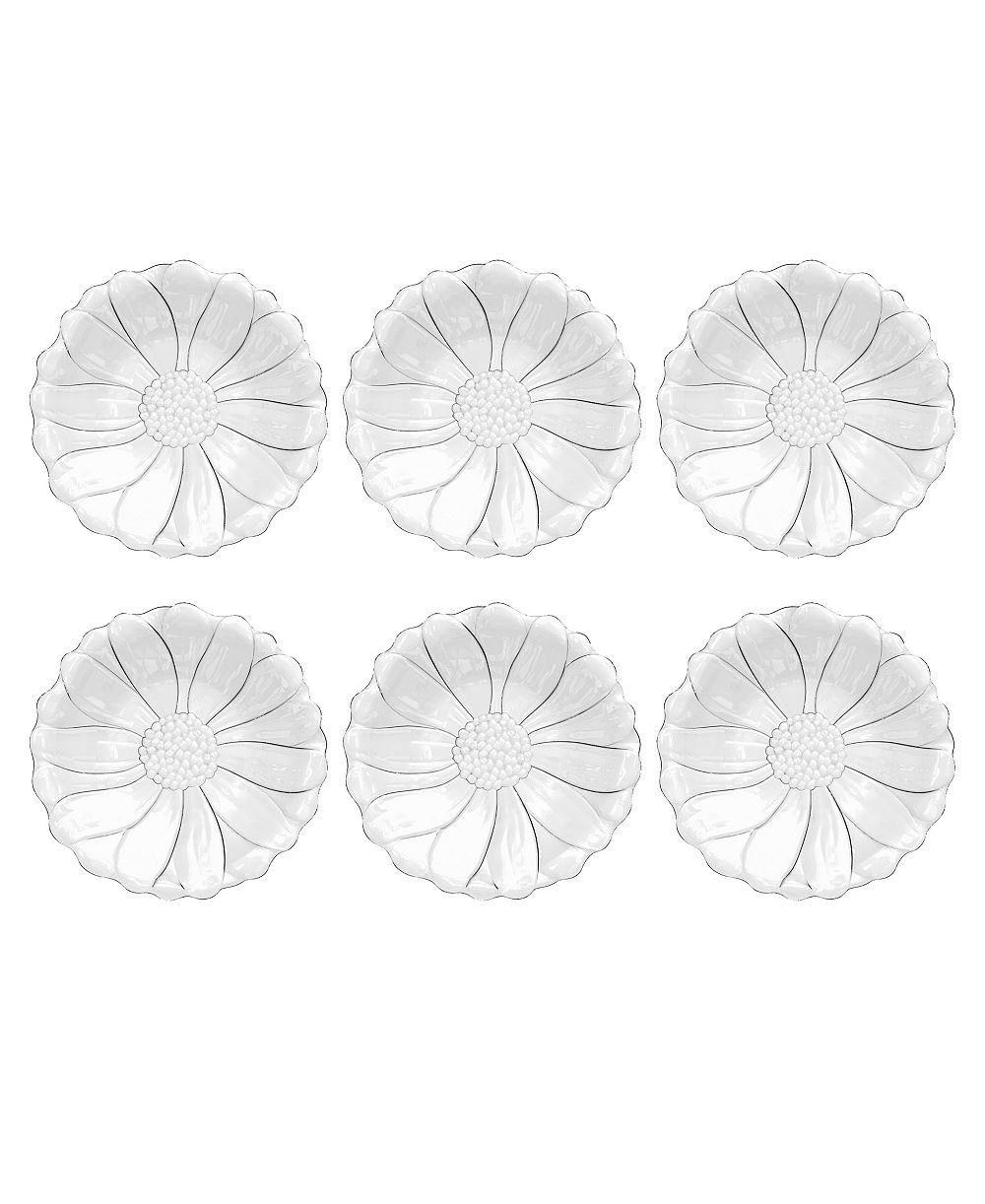 Набор из 6 акриловых салатных тарелок Abode Homewares Figural Flower