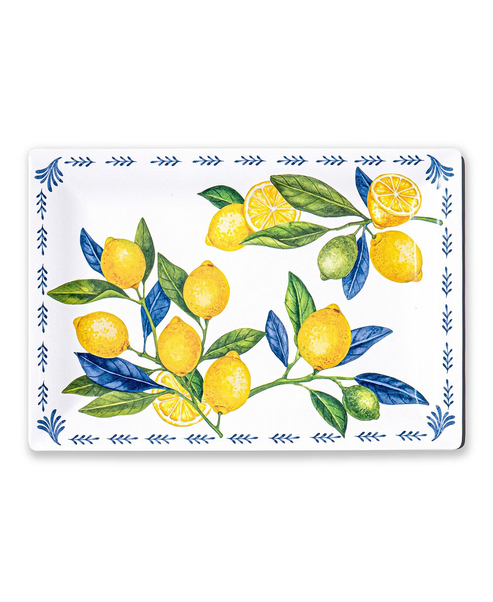 Прямоугольный сервировочный поднос Abode Homewares Lemon Orchard 14" из меламина