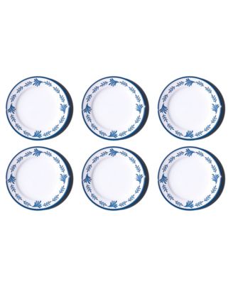 Abode Homewares Medallion Flower NewWave Melamine Dinner Plates, Set of 6
