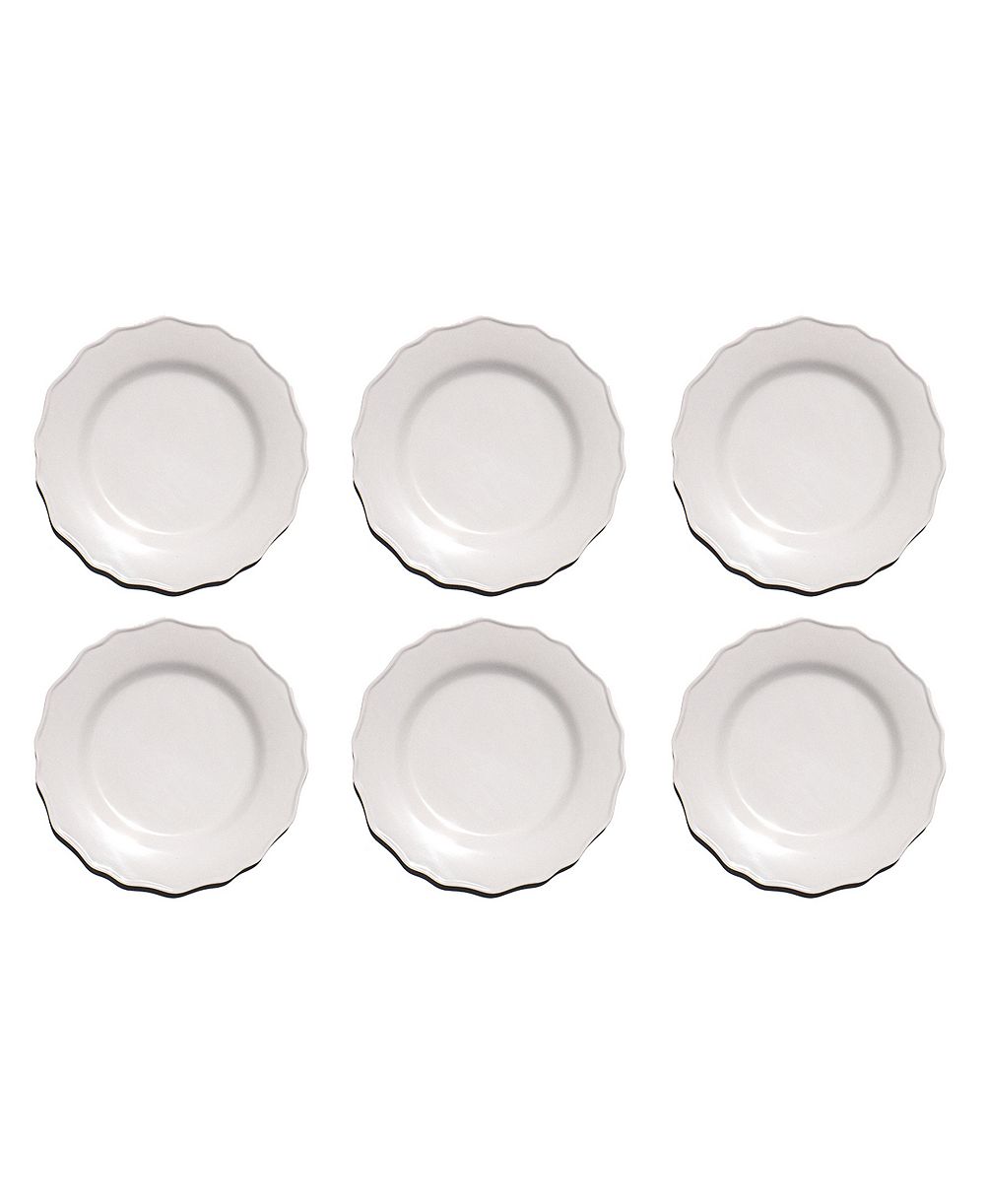 Abode Homewares тарелки меламин Scallop NewWave, набор из 6 шт