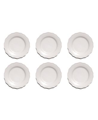 Abode Homewares Scallop NewWave Melamine Salad Plates, Set of 6