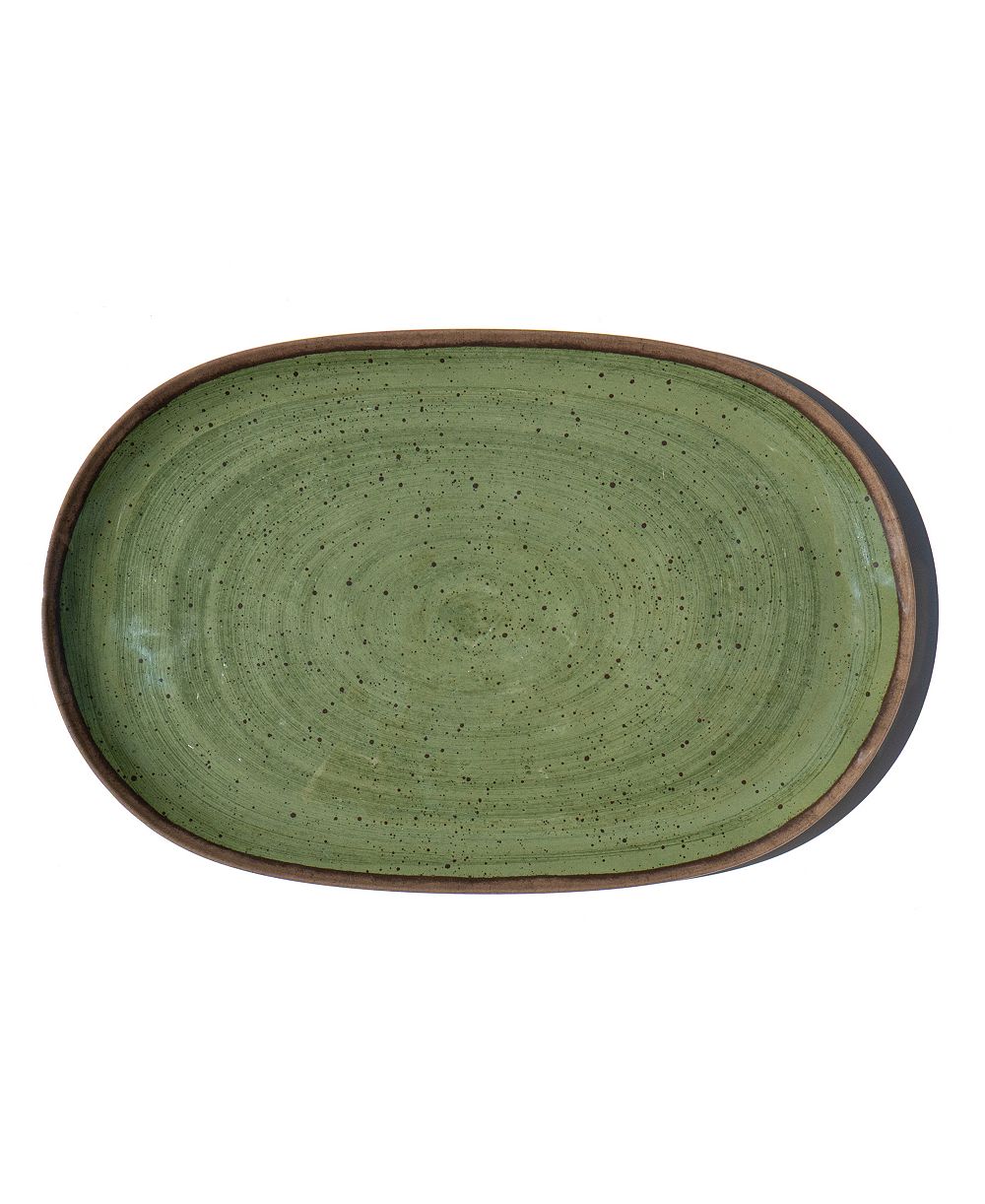 Abode Homewares Retreat Pottery 10.9" Melamine Oval Platter