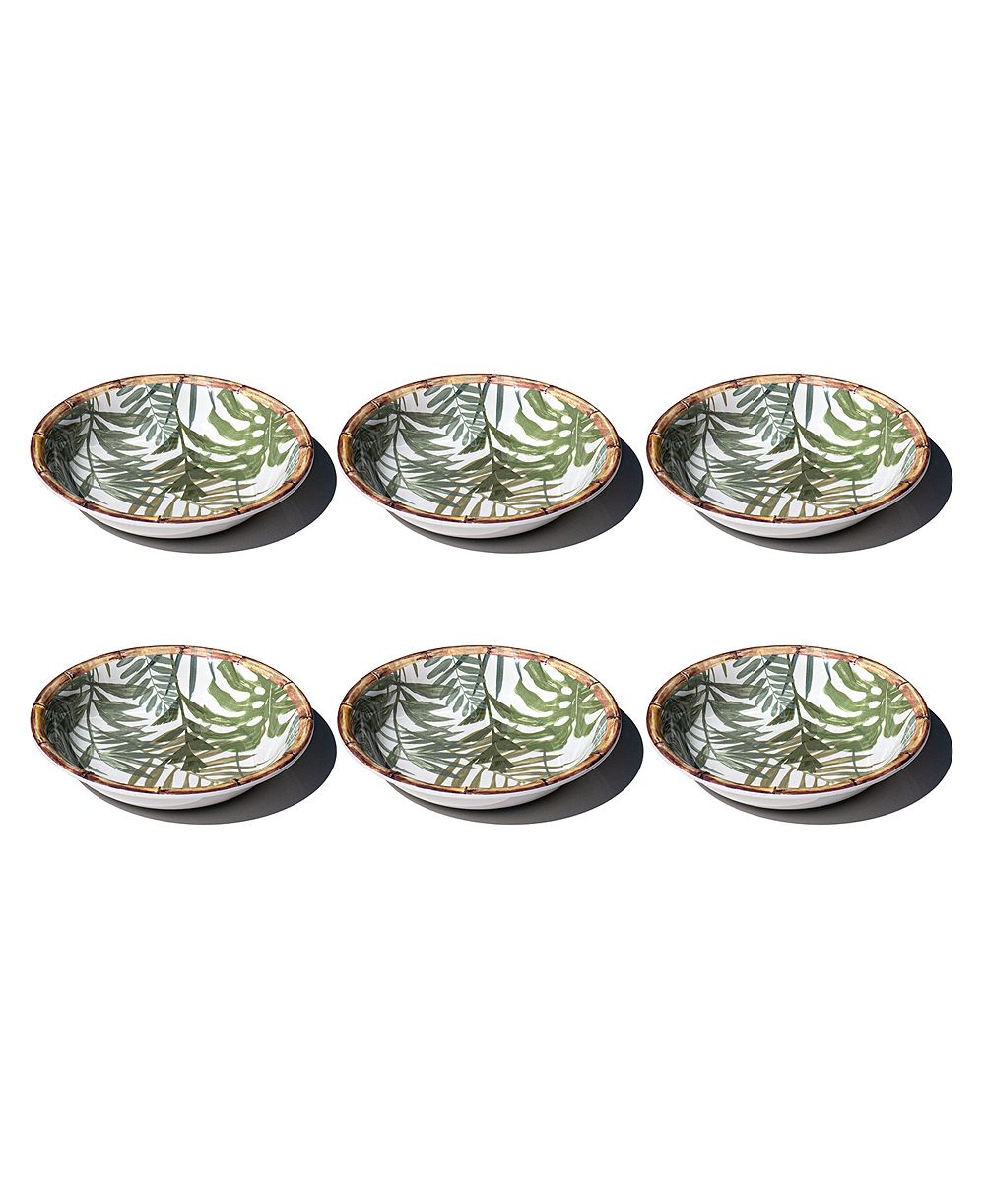 Набор из 6 низких мисок Abode Homewares Rainforest Palm NewWave из меламина