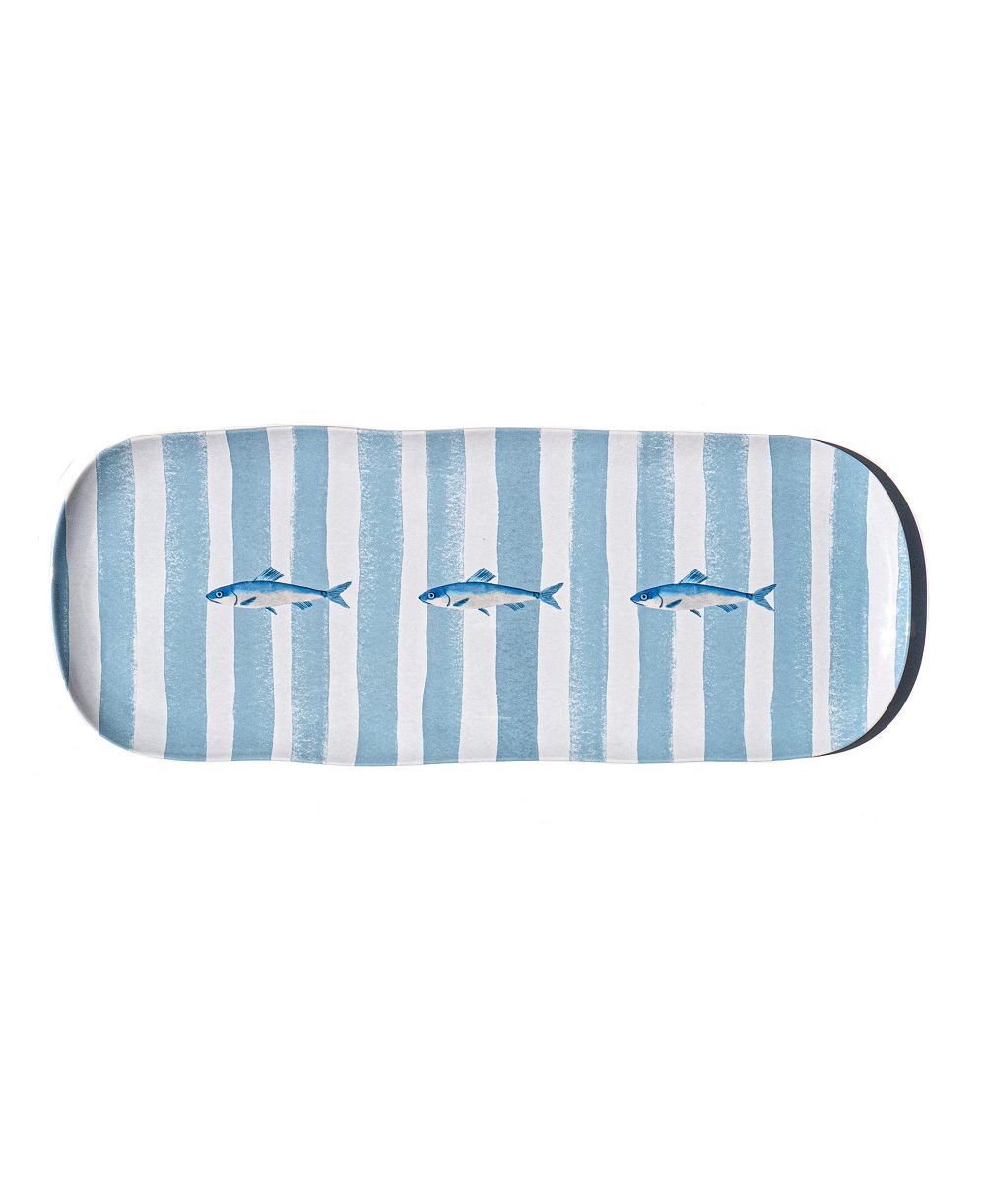 Abode Homewares Sardinia Melamine 6.9" Stripe Serving Platter