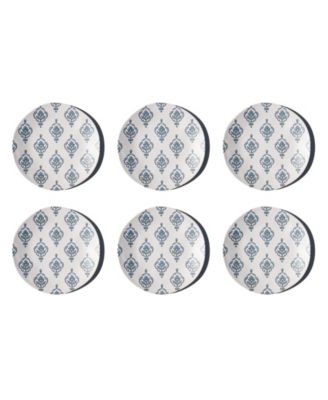 Abode Homewares Kashmir NewWave Melamine Dinner Plates, Set of 6