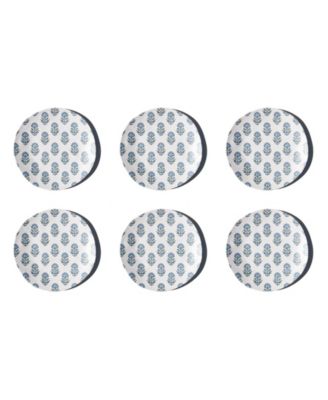 Abode Homewares Kashmir NewWave Melamine Salad Plates, Set of 6