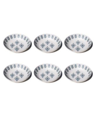 Abode Homewares Kashmir NewWave Melamine Low Bowls, Set of 6