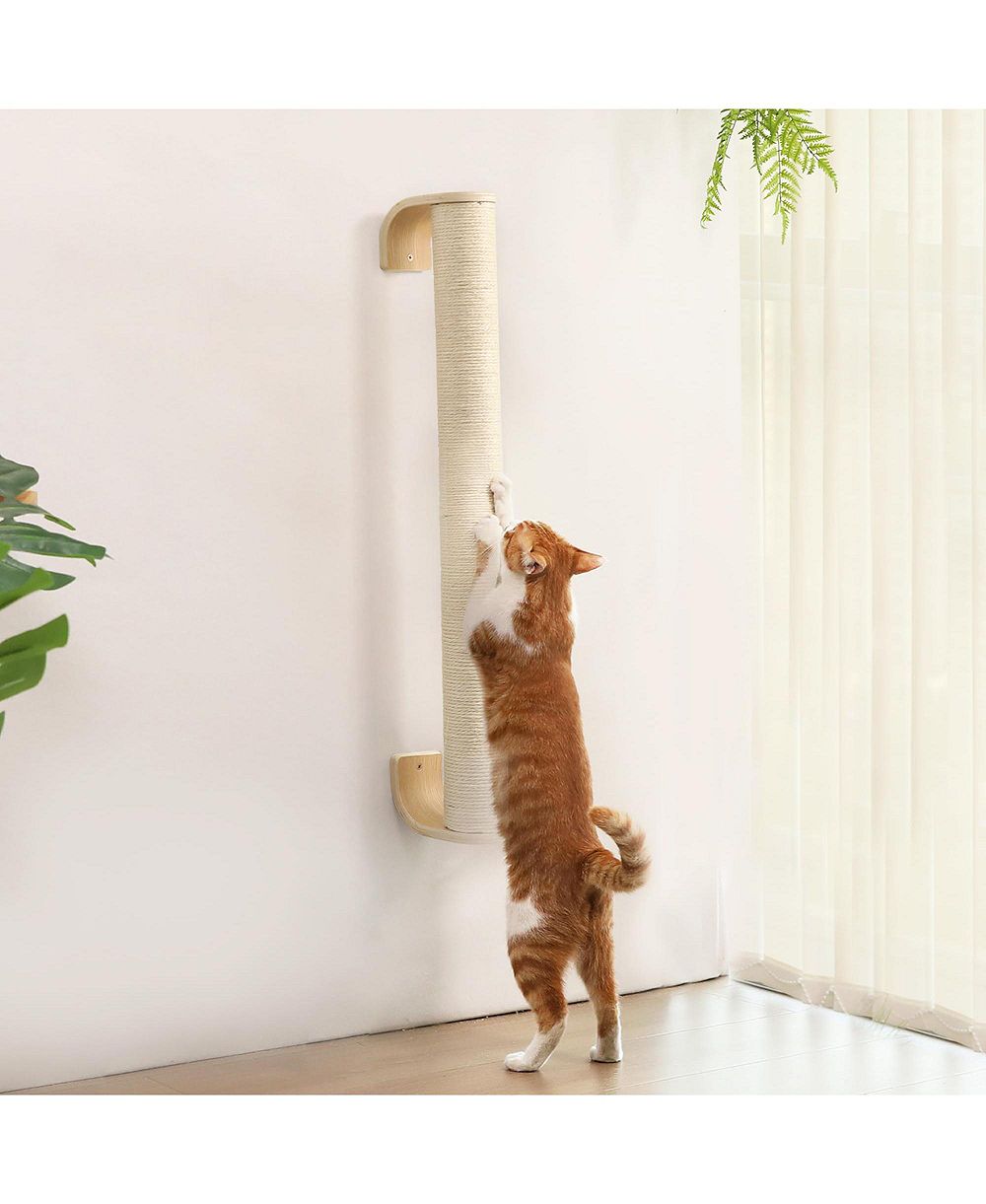 Кошачий игровой комплекс ARONKL Cat Wall Scratcher 60" Tall Mounted Kitten Sturdy Sisal Climbing Tree
