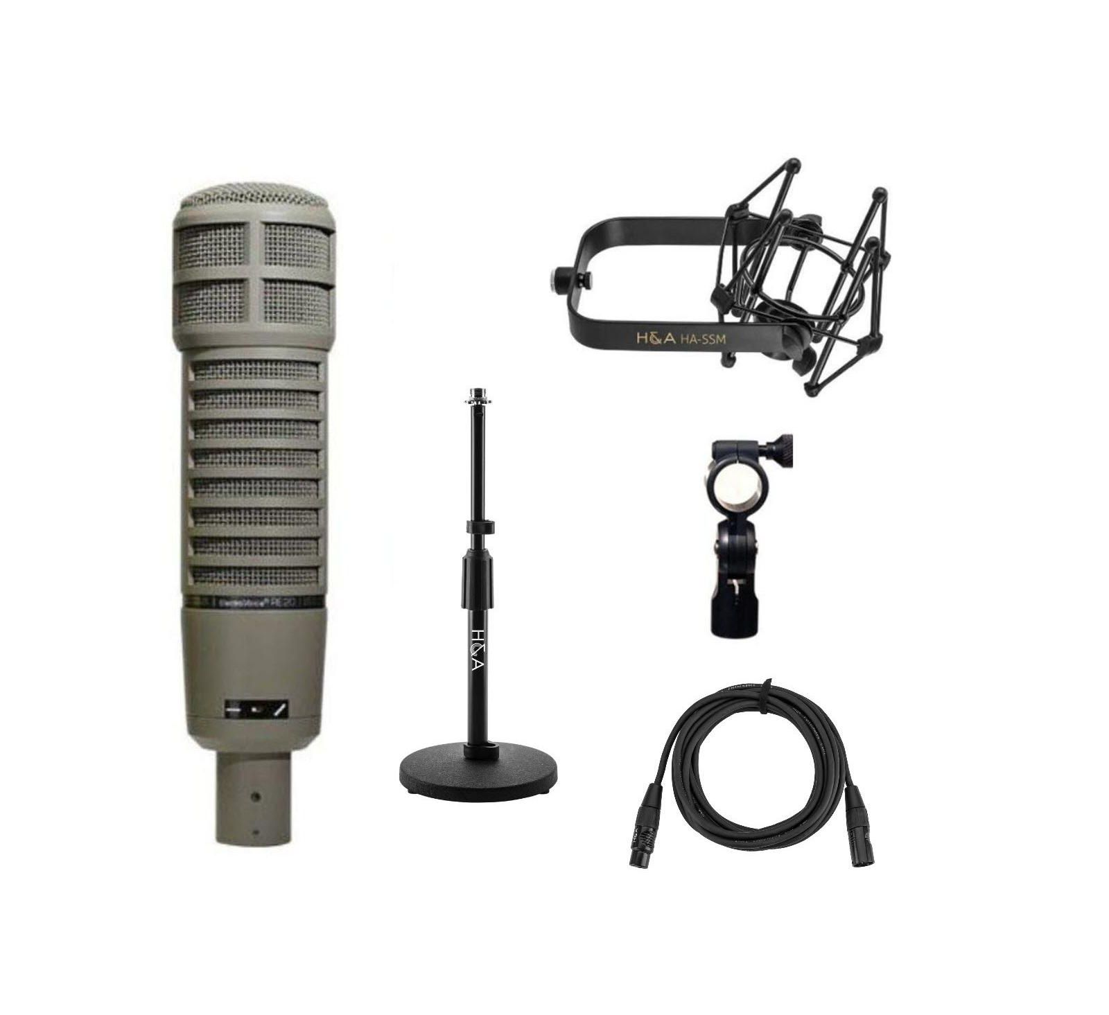 Electro-Voice RE20 Microphone and Desktop Broadcaster Kit