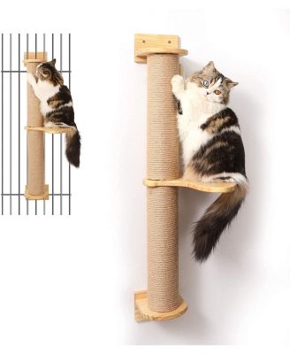 Игровое дерево для кошек ARONKL Wall Mounted с джутовым скребком и гамаком из сосны