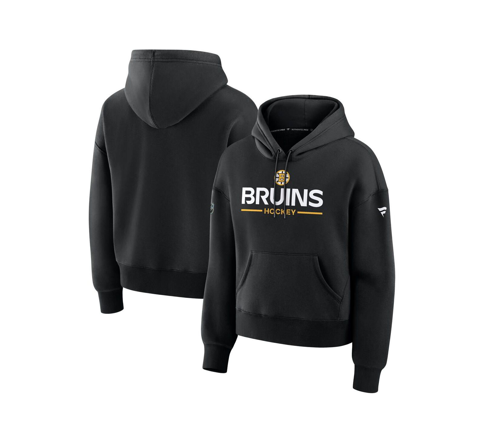 Fanatics Women's Black Boston Bruins Authentic Pro Primary Pullover Hoodie