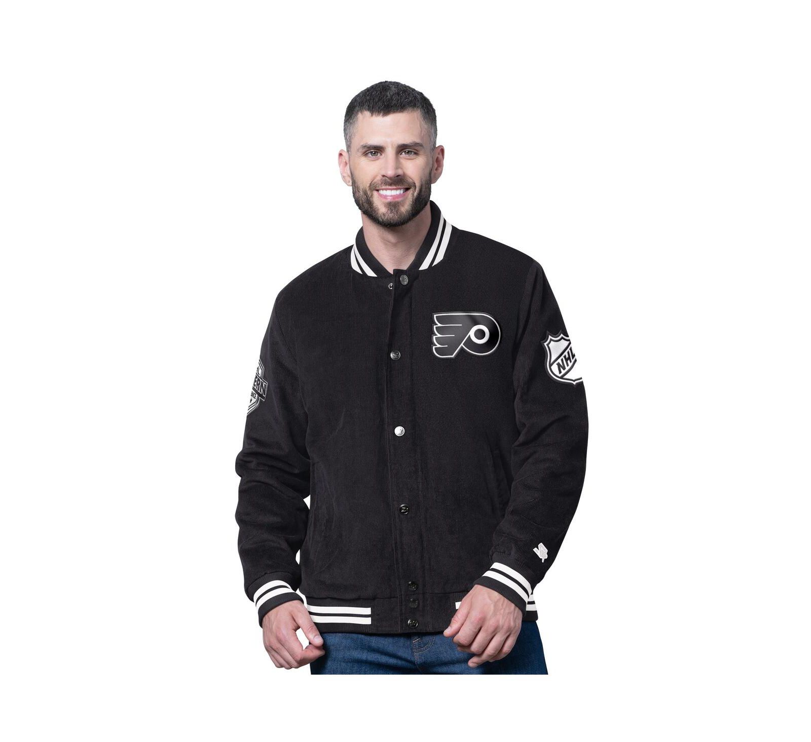 Starter мужская куртка Varsity Philadelphia Flyers, черная вельветовая