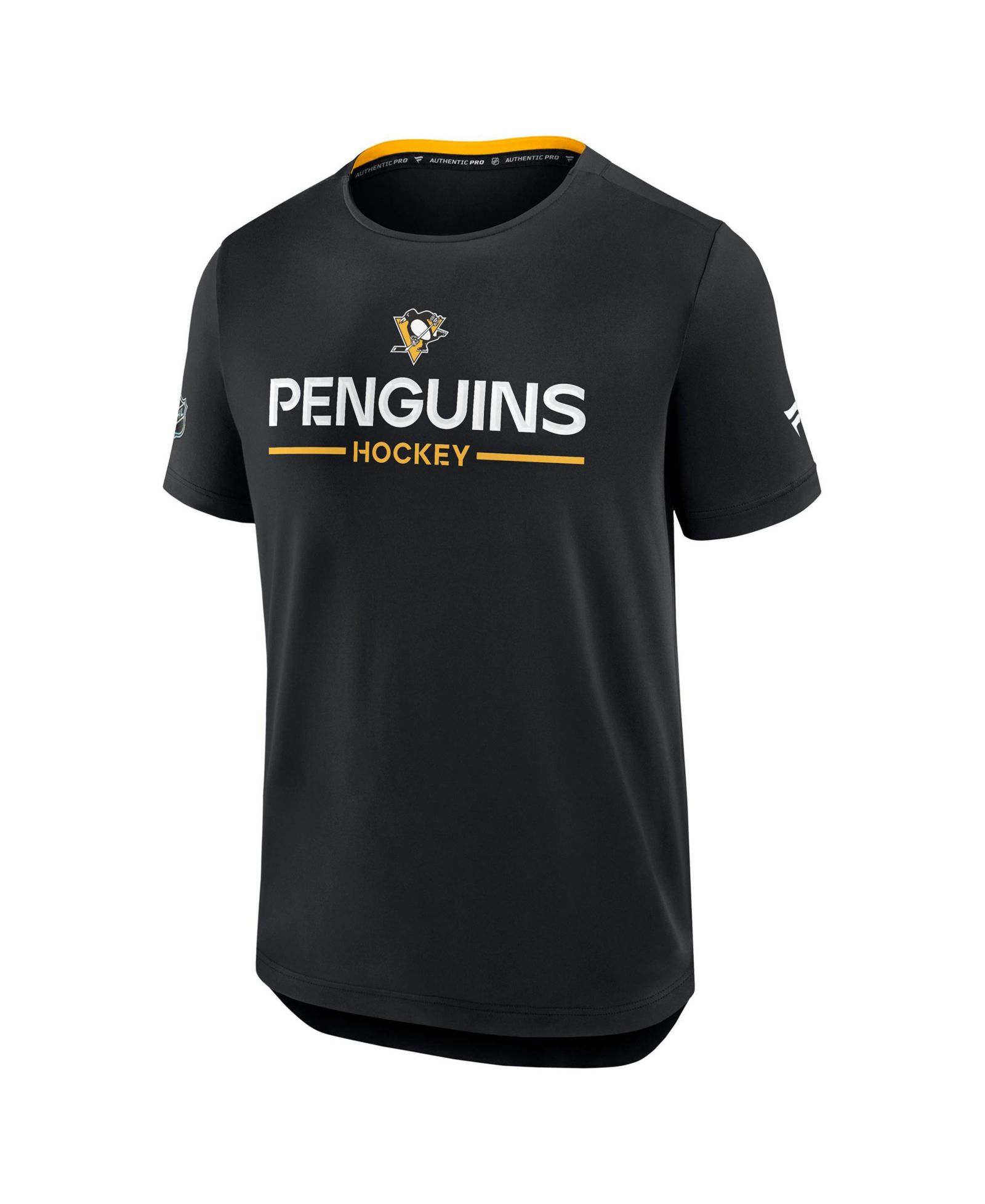 Мужская футболка Fanatics Black Pittsburgh Penguins Authentic Pro Rink Tech