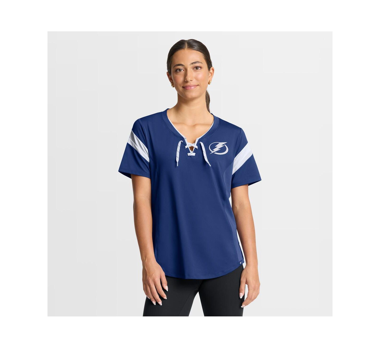 Женская футболка Fanatics Blue Tampa Bay Lightning Offside Athena
