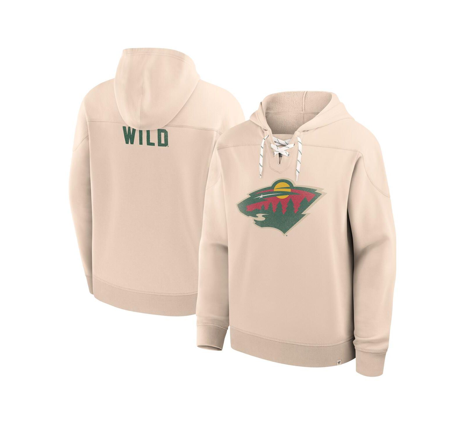 Мужское худи Fanatics Cream Minnesota Wild Vintage