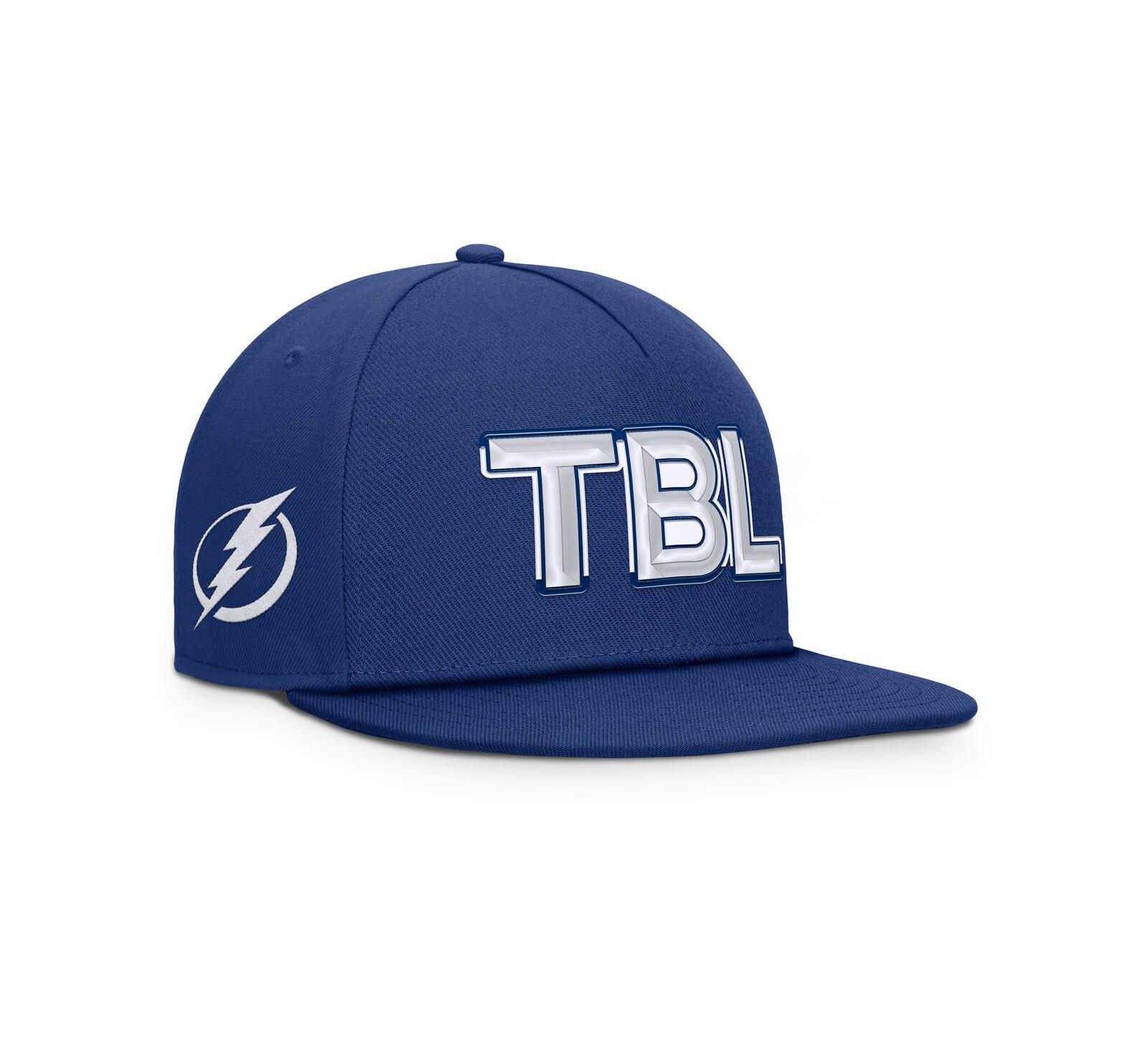 Fanatics Men's Blue Tampa Bay Lightning Authentic Pro Rink Team Code Snapback Hat