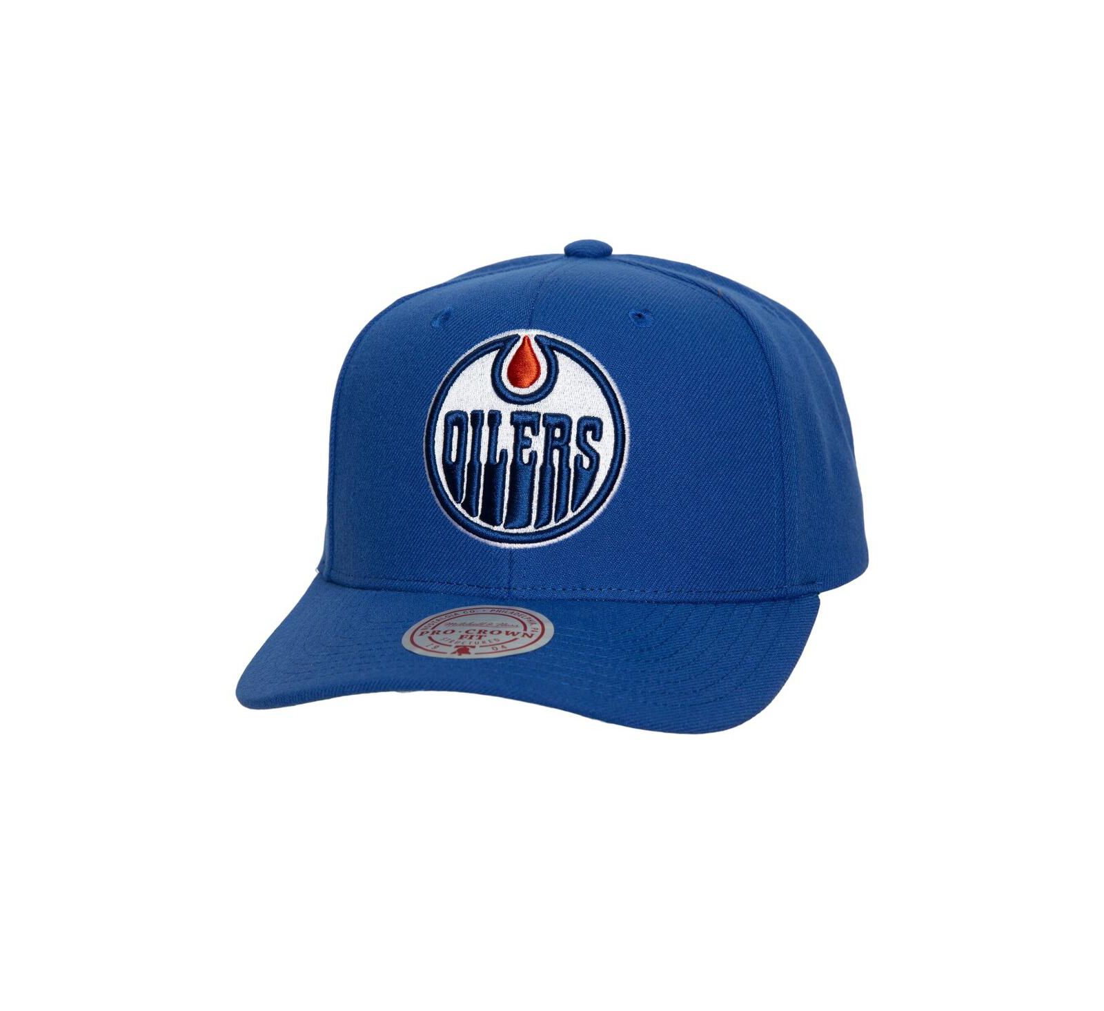 Мужская кепка Mitchell & Ness Edmonton Oilers Core Team Ground Pro, темно-синяя