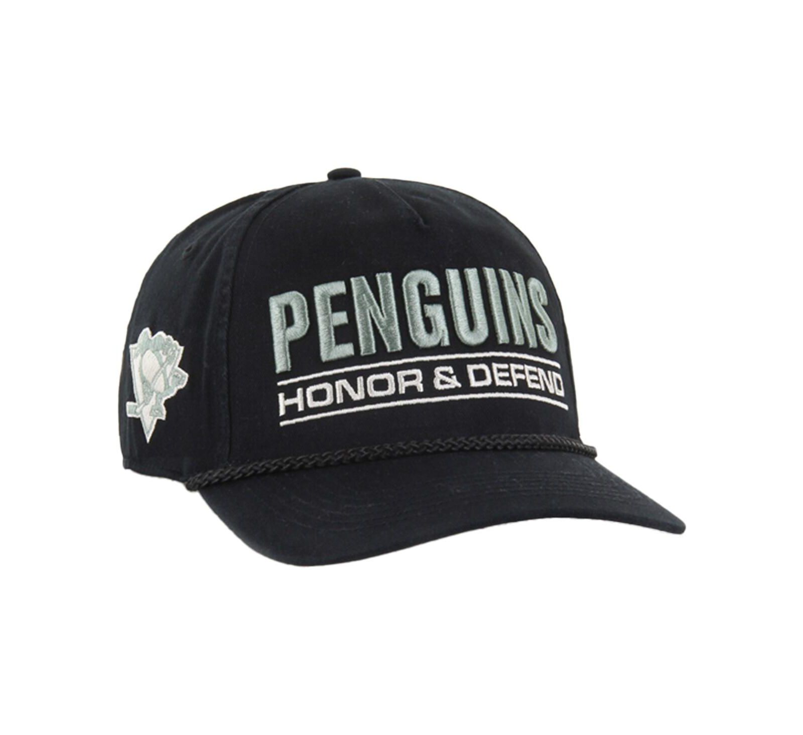 Мужская бейсболка '47 Brand Black Pittsburgh Penguins OHT Military Appreciation Homeland Honor and Defend Hitch Adjustable