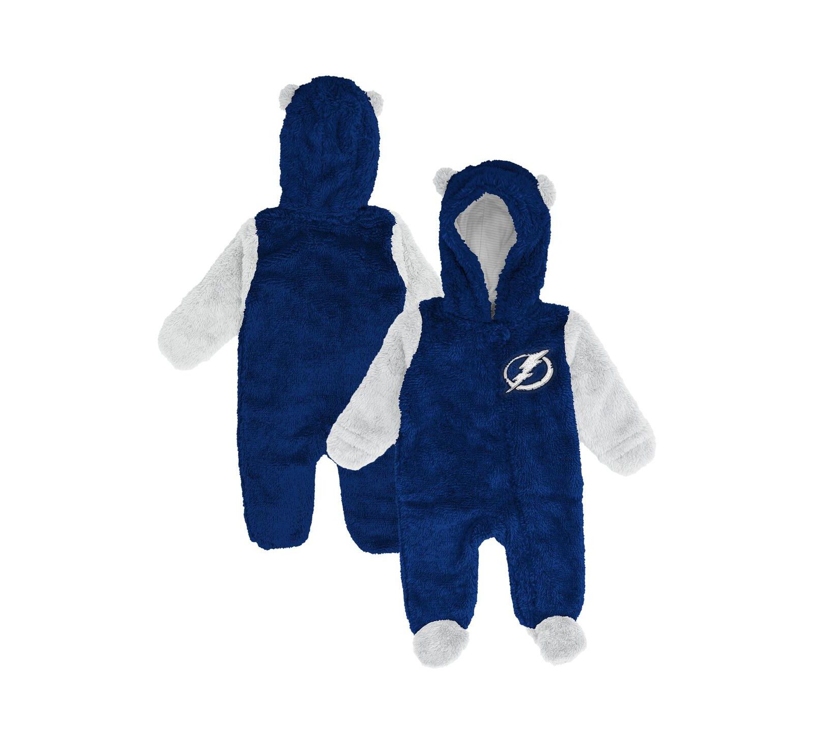 Outerstuff Детская флисовая пижама Blue Tampa Bay Lightning Stay Napping Full-Zip Hooded Sleeper