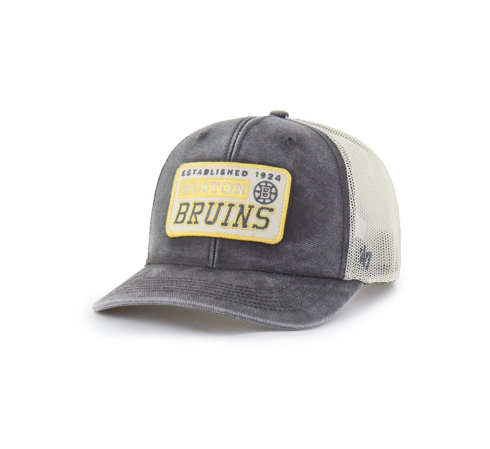 Мужская кепка '47 Brand Boston Bruins Canteen, угольно-черная, регулируемая